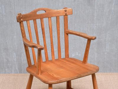  Nordiska Kompaniet Nordiska Kompaniet Hytte Armchair in Solid Pine Swedish Modern 1940s