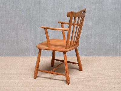  Nordiska Kompaniet Nordiska Kompaniet Hytte Armchair in Solid Pine Swedish Modern 1940s