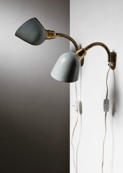  Nordiska Kompaniet Pair of Bertil Brisborg wall lamps for Nordiska Kompaniet