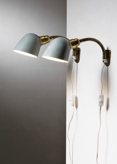  Nordiska Kompaniet Pair of Bertil Brisborg wall lamps for Nordiska Kompaniet