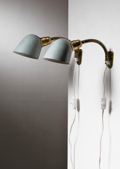  Nordiska Kompaniet Pair of Bertil Brisborg wall lamps for Nordiska Kompaniet