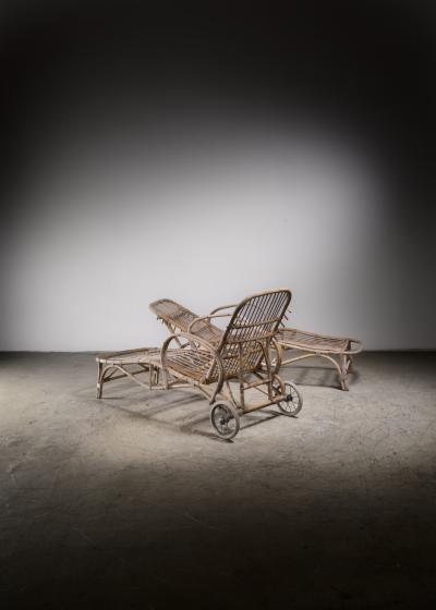  Nordiska Kompaniet Pair of Nordiska reclining garden chaises