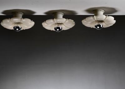  Nordiska Kompaniet Set of 3 Erik Tidstrand ceiling lamps for Nordiska Kompaniet