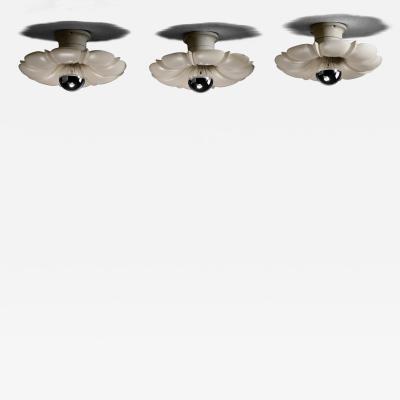  Nordiska Kompaniet Set of 3 Erik Tidstrand ceiling lamps for Nordiska Kompaniet