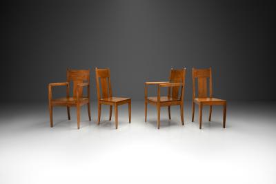  Nordiska Kompaniet Set of Four Nordiska Kompaniet Dining Chairs in Pine Sweden 1909