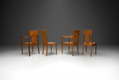  Nordiska Kompaniet Set of Four Nordiska Kompaniet Dining Chairs in Pine Sweden 1909