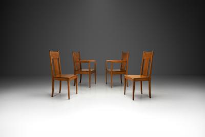  Nordiska Kompaniet Set of Four Nordiska Kompaniet Dining Chairs in Pine Sweden 1909