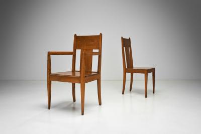  Nordiska Kompaniet Set of Four Nordiska Kompaniet Dining Chairs in Pine Sweden 1909