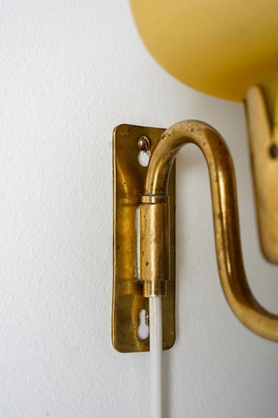  Nordiska Kompaniet Wall Lamps by Erik Tidstrand for Nordiska Kompaniet NK Sweden 1950s