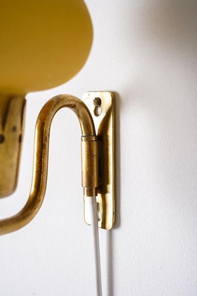 Nordiska Kompaniet Wall Lamps by Erik Tidstrand for Nordiska Kompaniet NK Sweden 1950s