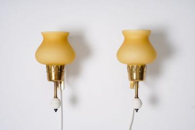  Nordiska Kompaniet Wall Lamps by Erik Tidstrand for Nordiska Kompaniet NK Sweden 1950s