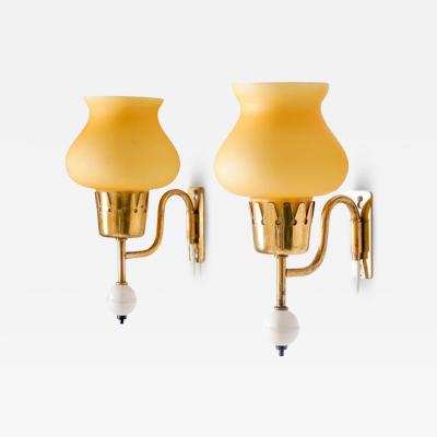  Nordiska Kompaniet Wall Lamps by Erik Tidstrand for Nordiska Kompaniet NK Sweden 1950s