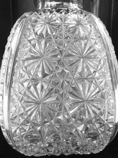  Norton White Pretty English Victorian Sterling Silver Cut Glass Decanter 1889