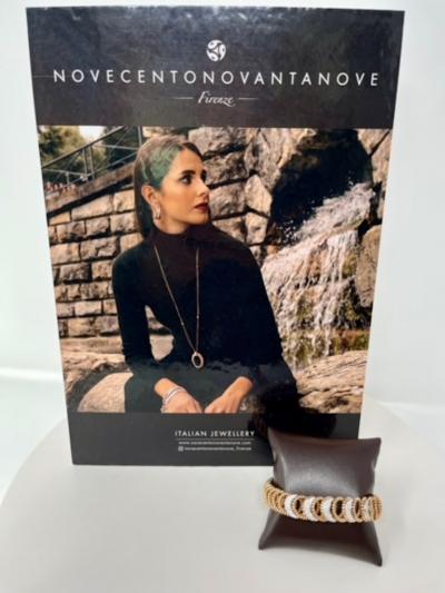  Novecentonovantanove 18K Gold and Diamond Bracelet from Italy