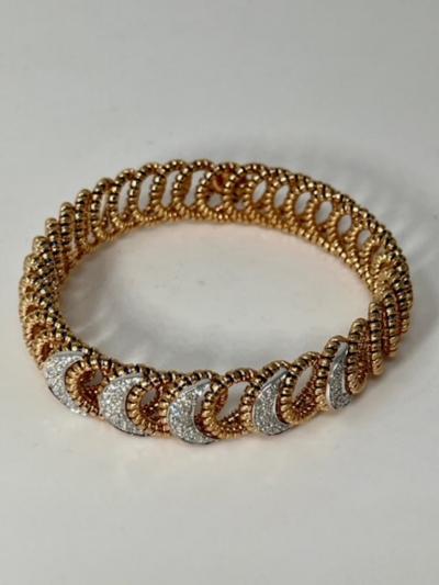  Novecentonovantanove 18K Gold and Diamond Bracelet from Italy