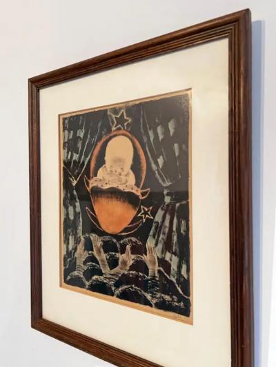  Nura Ulreich Art Deco Surreal Baby Among the Stars in a Theater