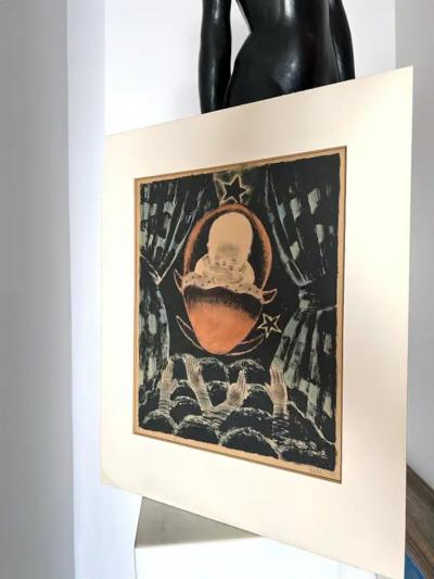  Nura Ulreich Art Deco Surreal Baby Among the Stars in a Theater