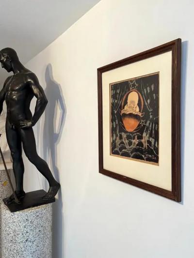  Nura Ulreich Art Deco Surreal Baby Among the Stars in a Theater