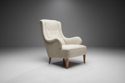  O H Sj grens M belfabrik Oskar Armchair by Carl Malmsten for O H Sj gren Sweden 1930s
