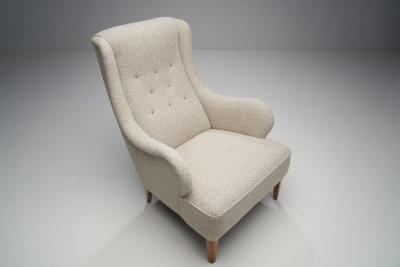  O H Sj grens M belfabrik Oskar Armchair by Carl Malmsten for O H Sj gren Sweden 1930s