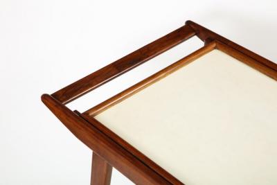  OCA Mid Century Modern Brazilian Tea Cart in Hardwood and Formica by OCA 1950s