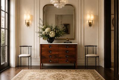  OCA Sergio Rodrigues Marquesa Chest of Drawers in Rosewood with Marble Top Oca