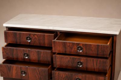  OCA Sergio Rodrigues Marquesa Chest of Drawers in Rosewood with Marble Top Oca