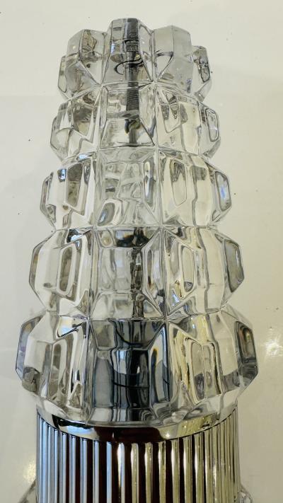  OTHR French 1970s Space Age Othr Crystal Mid Century Wall Lamps