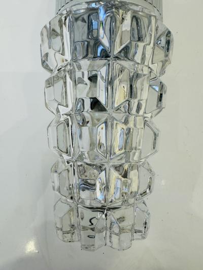  OTHR French 1970s Space Age Othr Crystal Mid Century Wall Lamps
