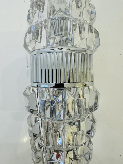  OTHR French 1970s Space Age Othr Crystal Mid Century Wall Lamps