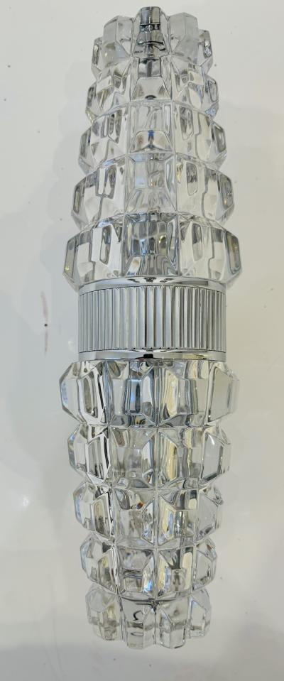  OTHR French 1970s Space Age Othr Crystal Mid Century Wall Lamps
