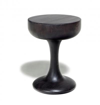  OTTRA Pedestal Side Table Round Top 