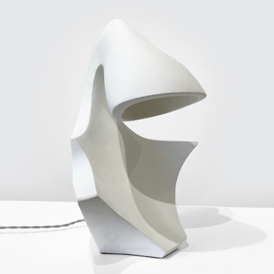  Oak Design Studios ECTO 1 White plaster table lamp