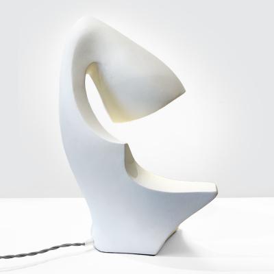  Oak Design Studios ECTO 1 White plaster table lamp
