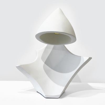  Oak Design Studios ECTO 1 White plaster table lamp