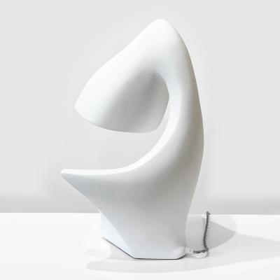  Oak Design Studios ECTO 1 White plaster table lamp