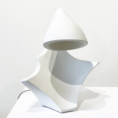  Oak Design Studios ECTO 1 White plaster table lamp