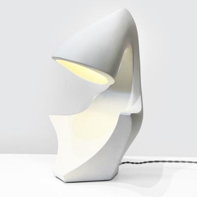 Oak Design Studios ECTO 1 White plaster table lamp