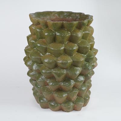  Oak Design Studios PALMAE I 0621 One of a kind glazed terracotta garden pot