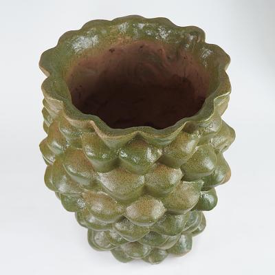  Oak Design Studios PALMAE I 0621 One of a kind glazed terracotta garden pot