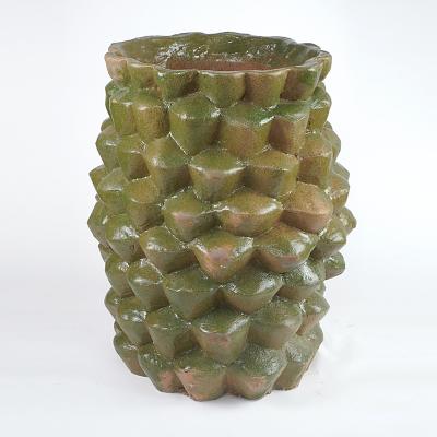  Oak Design Studios PALMAE I 0621 One of a kind glazed terracotta garden pot