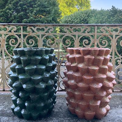  Oak Design Studios PALMAE I 0621 One of a kind glazed terracotta garden pot