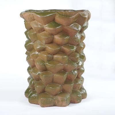  Oak Design Studios PALMAE II 0621 One of a kind glazed terracotta garden pot