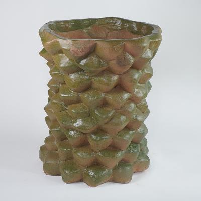  Oak Design Studios PALMAE II 0621 One of a kind glazed terracotta garden pot