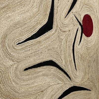  Oak Design Studios STARLINGS SUNSET IV One of a kind sisal tapestry by O K Studio