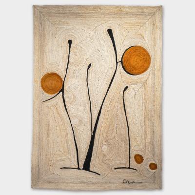  Oak Design Studios THE BRINGERS OF LIGHT One of a kind sisal tapestry by OAK Studio