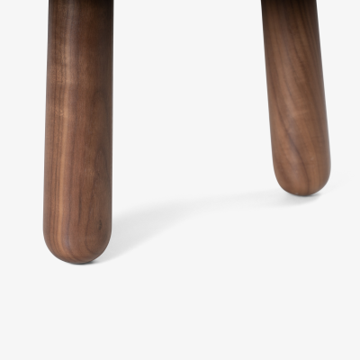  Object Refinery Wooly Bench in Natural Faux Lambswool Walnut by Object Refinery