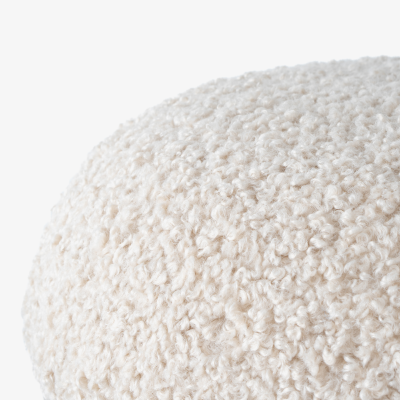  Object Refinery Wooly Ottoman in Natural Faux Lambswool Maple by Object Refinery