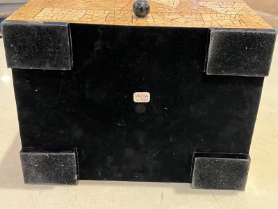  Oggetti ITALIAN POST MODERN COCONUT SHELL LACQUER JEWELRY BOX