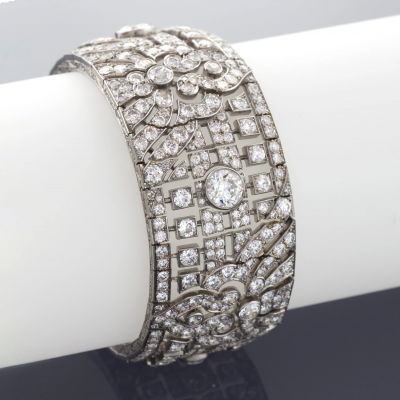  Okrant et Davidonniez Okrant et Davidonniez Diamond Wide Strap Bracelet